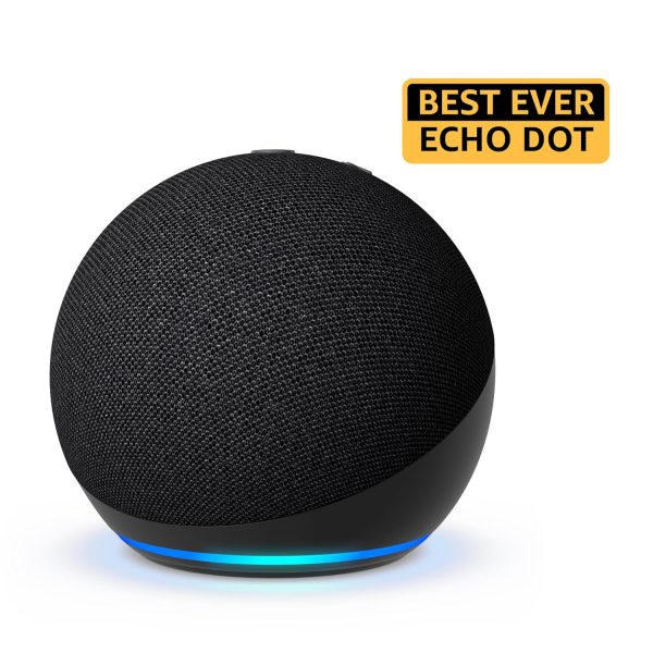 Amazon Echo Dot (5th Gen) | Smart speaker with Bigger sound, Motion Detection, Temperature Sensor, Alexa and Bluetooth| Black - Open Box