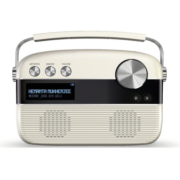 Saregama Carvaan Bengali - Portable Music Player with 5000 Preloaded Songs, FM/BT/AUX (Porcelain White) - Open Box