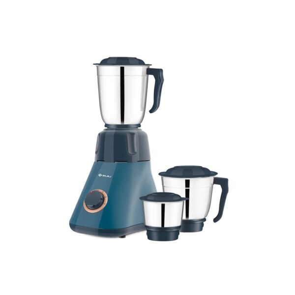 Bajaj 550W Splendora 3 Jars Mixer Grinder, Blue and Copper - Open Box