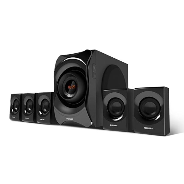 PHILIPS Audio SPA8000B/94 5.1 Channel 120W Multimedia Speaker System with Bluetooth Connectivity
