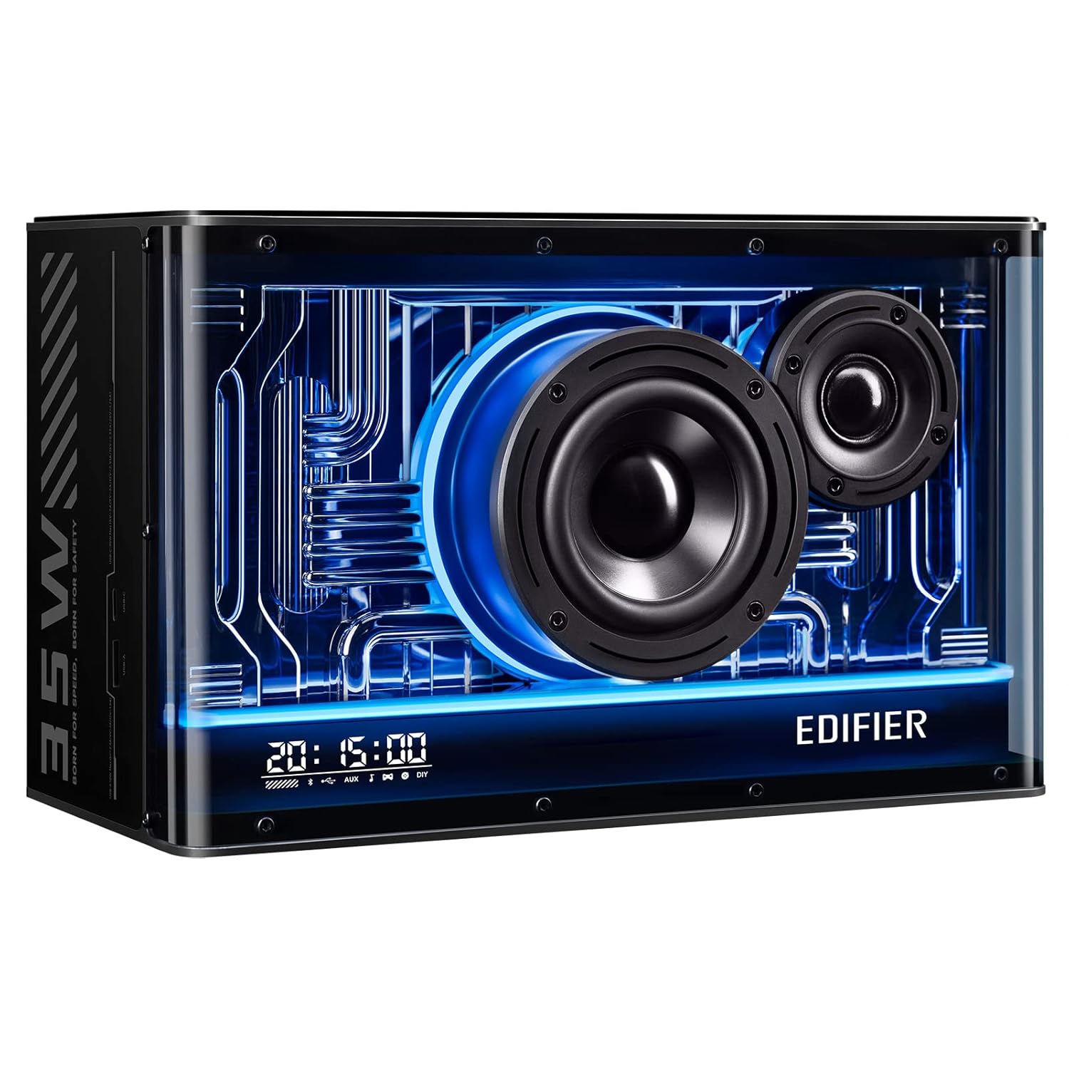 71X5EaqlMoL._SL1500_ Edifier QD35 Tabletop Bluetooth Speaker, Hi-Res Audio Wireless Certified Computer 35W- Black (Open Box) - Image 1