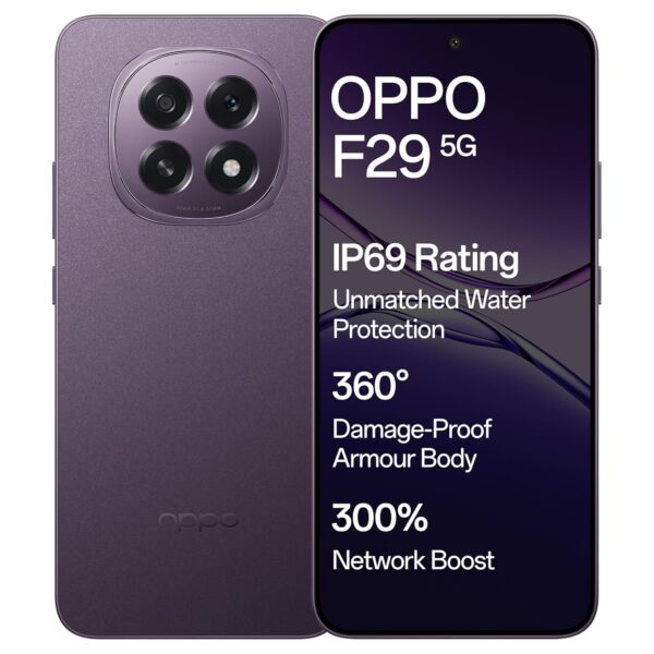 OPPO F29 5G (Solid Purple, 8GB RAM, 128GB Storage) - Open Box