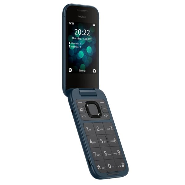 Nokia 2660 Flip 4G Volte keypad Phone with Dual SIM, Dual Screen, inbuilt MP3 Player & Wireless FM Radio (Blue) - Open Box
