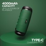 boAt Stone 1500 40W Portable Wireless Speaker with Roaring Sound, Dual EQs, Type-C Charging, Up to 8H Playback & IPX6 Water & Splash Resistance(Army Green) - Open Box - Image 5