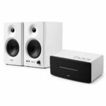 Edifier Mr4 Powered Studio Monitor 42w RMS + Edifier D12 Desktop Stereo Speaker 70w RMS (White) - Open Box