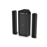Philips Convertible Soundbar MMS8090B/94 2.1 Channel 80W, Optical-Connectivity Option with Supporting USB, AUX, FM & Remote Control (Black) - Open Box
