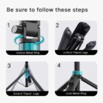 SKYVIK SIGNIPOD 1.75 metre Selfie Stick/Tripod Sturdy Stand with Blutooth Remote for Selfie/Video - Sealed Pack - Image 6