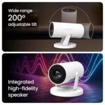 Cadlec LiteBeam X1 Smart 4K LED Projector | Android 13, 720p, 408 Lumens, 1500:1 Contrast, Manual Focus/Automatic Keystone, OTT Apps - Open Box - Image 4