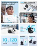 soundcore R50I NC by Anker Noise Cancelling in Ear Earbuds,Strong 42Db Adaptive Noise Cancelling - Open Box - Image 5