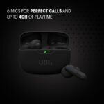 JBL Wave Beam 2 Ear Buds Wireless BluetoothV5.3, Active Noise Cancellation Earbuds,Multi Connect, App for Customized Extra Bass Eq, Relax Mode,Speed Charge, 40H Playback, Fast Pair, 4 Mics,IP54(Blue) - Sealed Pack - Image 2