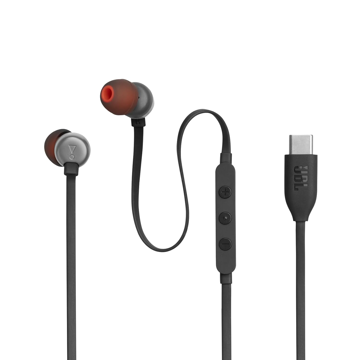 51VG-7zYEcL._SL1500_ JBL Tune 310 Wired in Ear Type C Headphones, Hi-Res Audio with Digital-to-Analog Converter, 3-Button EQ Preset Remote with Microphone, Tangle-Free Flat Cable, Compatible with USB-C Devices (Black) - Sealed Pack - Image 1