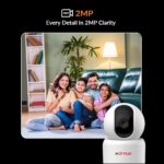 CP PLUS CP-E25Q 2MP Full HD Wi-Fi CCTV Camera for Home with Motion Tracking | Smart Detection Suite | Night Vision | Cloud Recording | View & Talk | Supports OK Google | CTC Cyber Secure - Sealed Pack - Image 3