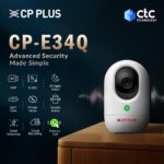 CP PLUS E34Q 3M Smart Wi-Fi CCTV Camera | 360° Pan & Tilt | Press to Call | Motion Tracking | CTC Cyber Secure Tech | Two-Way Talk | IR Night Vision | Alexa & OK Google | -Sealed Pack - Image 2