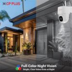 CP PLUS CP-Z45Q 4MP Quad HD Wi-Fi CCTV Camera for Outdoor | 360° Pan & Tilt | Full-Color Night Vision | CTC Cyber Secure Tech | Smart Detection Suite | View & Talk | OK Google | Cloud Recording | - Sealed Pack  - Image 5