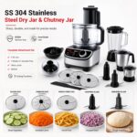 INALSA INOX 1200 food processor for kitchen with Mixer Grinder Juicer|1200 Watt Copper Motor - Open Box - Image 6