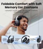 Edifier W820NB Plus Wireless Over-Ear Noise Cancelling Headphone, -49 dB ANC, LDAC Hi-Res Audio, 88H Playtime, Spatial Sound, AI Clear Calls, Bluetooth V6.1 & Multipoint - Dark Grey- Open Box - Image 7