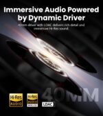 Edifier W820NB Plus Wireless Over-Ear Noise Cancelling Headphone, -49 dB ANC, LDAC Hi-Res Audio, 88H Playtime, Spatial Sound, AI Clear Calls, Bluetooth V6.1 & Multipoint - Dark Grey- Open Box - Image 2