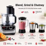 INALSA INOX 1200 food processor for kitchen with Mixer Grinder Juicer|1200 Watt Copper Motor - Open Box - Image 7