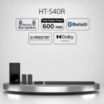 Sony HT-S40R Real 5.1ch Dolby Audio Soundbar for TV with Subwoofer & Wireless Rear Speakers, 5.1ch Home Theatre System (600W, Bluetooth & USB Connectivity, HDMI & Optical Connectivity, Sound Mode) - Open Box - Image 2