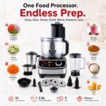 INALSA INOX 1200 food processor for kitchen with Mixer Grinder Juicer|1200 Watt Copper Motor - Open Box - Image 5