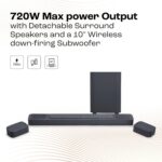 JBL Bar 800 Pro, 7.1 (5.1.2) Channel Truly Wireless Soundbar with True Dolby Atmos® 3D Surround Sound, 10” Down-Firing Wireless Subwoofer, PureVoice, HDMI eARC, Bluetooth, Wi-Fi & Optical Input (720W) - Open Box - Image 3