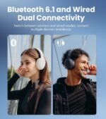 Edifier W820NB Plus Wireless Over-Ear Noise Cancelling Headphone, -49 dB ANC, LDAC Hi-Res Audio, 88H Playtime, Spatial Sound, AI Clear Calls, Bluetooth V6.1 & Multipoint - Dark Grey- Open Box - Image 4