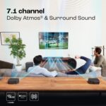 JBL Bar 800 Pro, 7.1 (5.1.2) Channel Truly Wireless Soundbar with True Dolby Atmos® 3D Surround Sound, 10” Down-Firing Wireless Subwoofer, PureVoice, HDMI eARC, Bluetooth, Wi-Fi & Optical Input (720W) - Open Box - Image 2