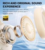 Edifier WH700NB Pro Wireless Over-Ear Headphones with Active Noise Cancellation, Hi-Res Audio (Ivory) - Open Box - Image 2